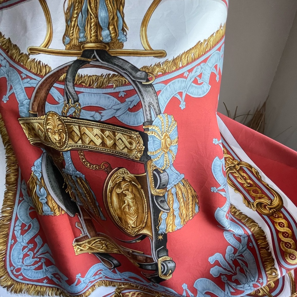 Authentic Hermès Bride De Cour Silk Scarf - Picture 10 of 16